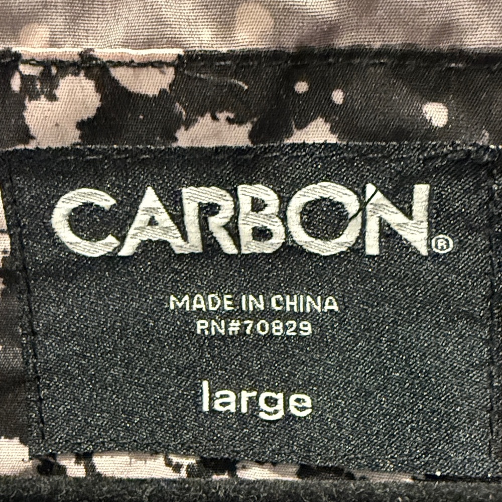 Carbon Hype Windbreaker Black and White Splatter Design Pullover. Size L - Picture 2 of 8
